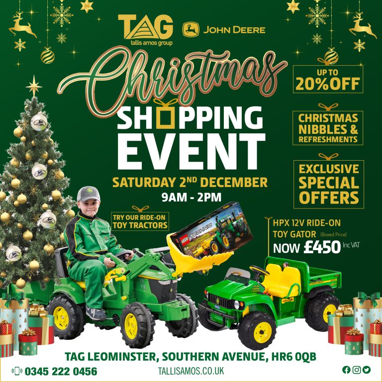 TAG’s CHRISTMAS SHOPPING EVENT! Saturday 2nd December