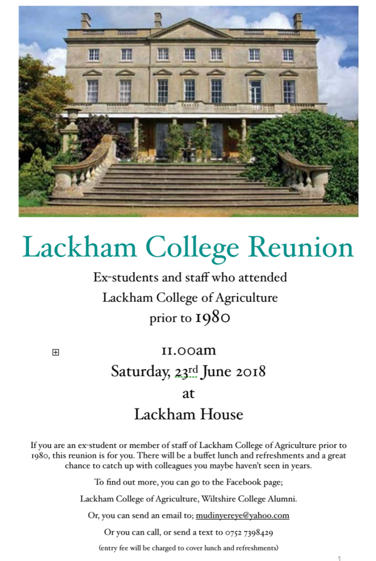 Lackham College Reunion