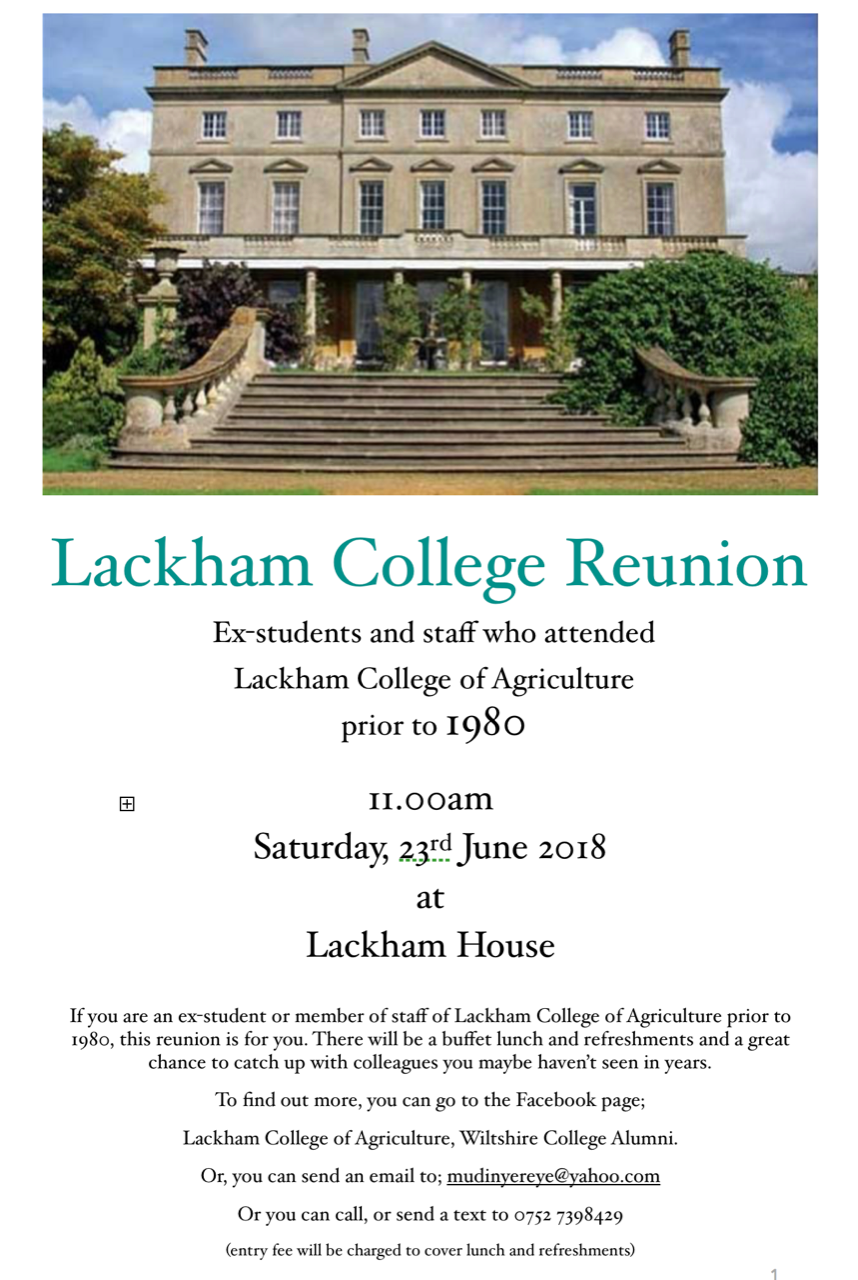 Lackham College Reunion